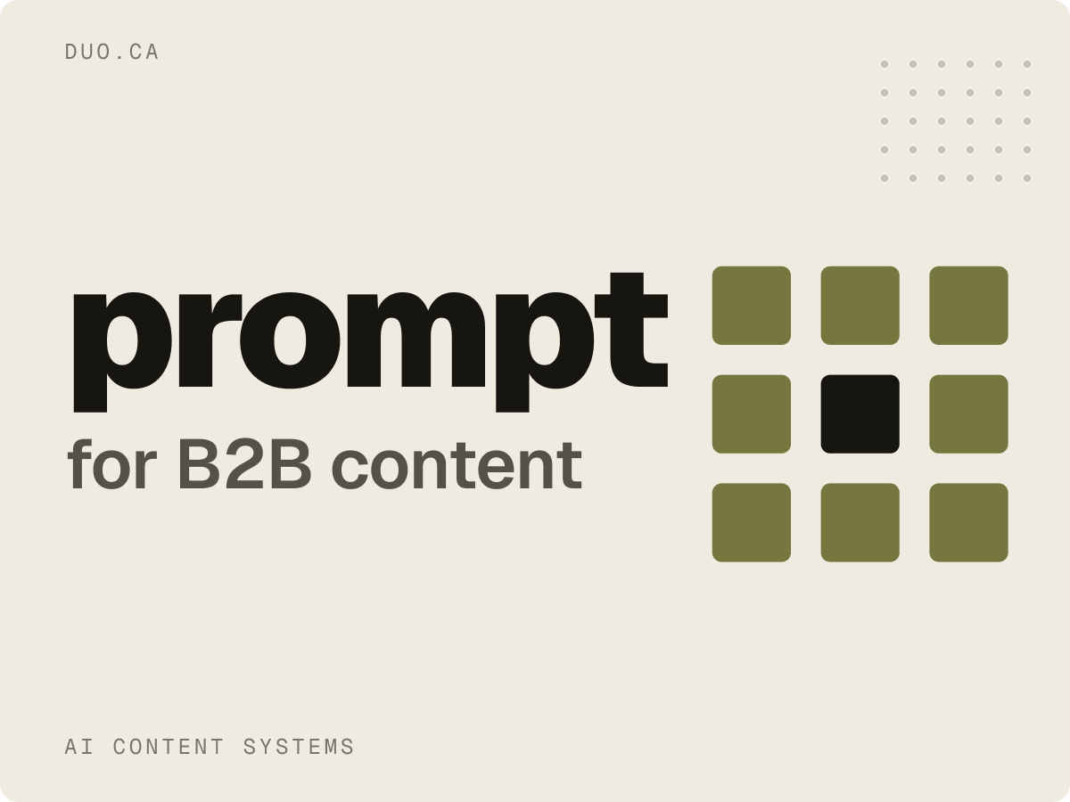 How to write prompts for B2B content